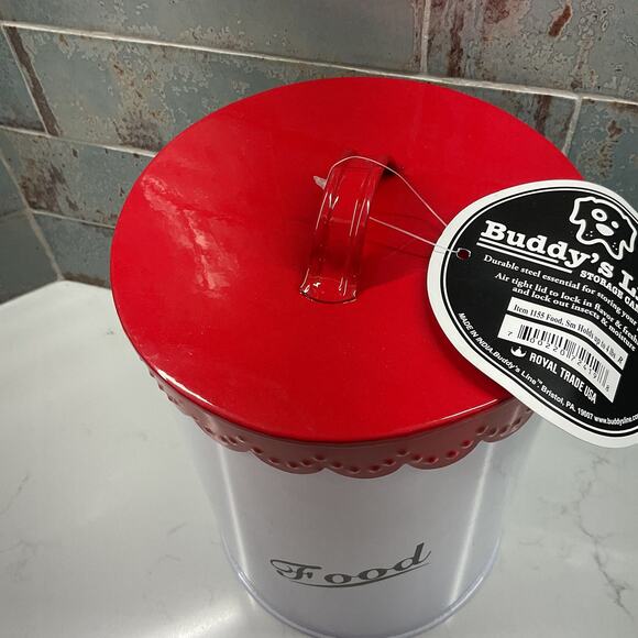 Buddys Line Durable Steel Storage Canister Airtight lid Holds up to 4lbs NWT - Picture 3 of 11